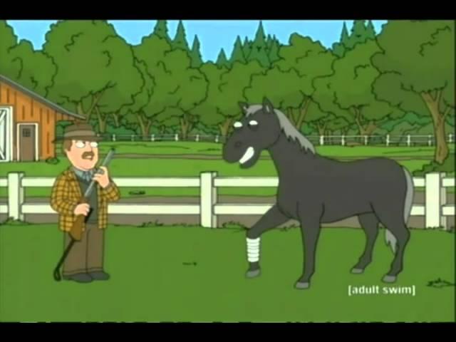 Family Guy - Horse Shoots Farmers Leg