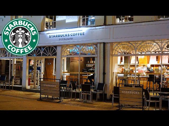 Best Starbucks Ambience with Snow and Relaxing Jazz Music for Study, Work, Relax