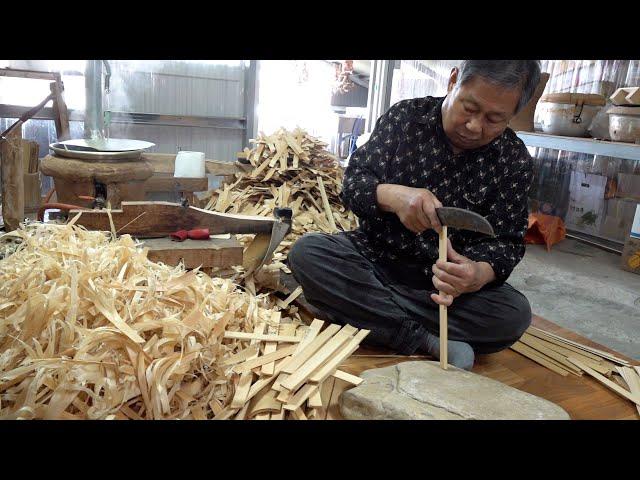 Process of Making Handmade Bamboo 'Hapjukseon' Fan by an Old Korean Master.