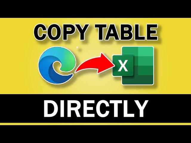 How to Copy a Website Table Directly into Excel