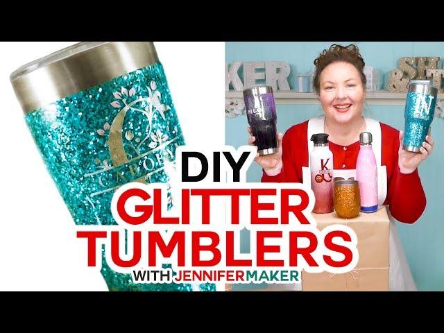 Glitter Tumbler Tutorial - Epoxy + Loctite Method - Full Process Start to Finish!