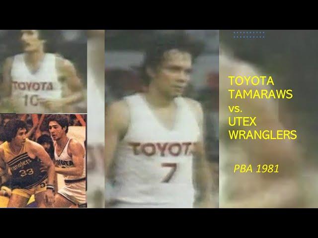 Classic PBA Toyota Tamaraws vs Utex Wranglers 1981 Great Comeback