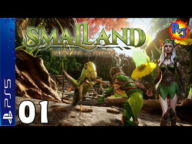 Let's Play Smalland Survive the Wilds PS5 | Console Co-op Multiplayer Gameplay Episode 1 (P+J)