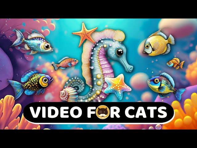 CAT GAMES - Tropical Coral Reef Fish. Videos For Cats | CAT & DOG TV | 1 Hour.