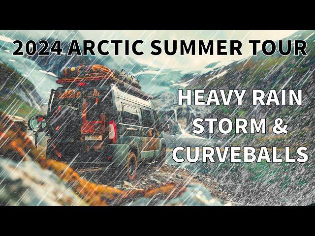 Surviving Painful Virus. Vanlife in Heavy Rain Storm. Driving to the Arctic. Cozy Van Life Camping