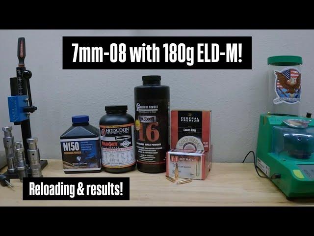 7mm-08 with 180g ELD-Ms! Reloading & Results RL16 Varget N150