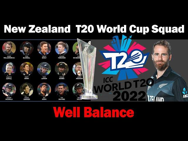 New Zealand Final Squad for ICC T20 World Cup 2022  New Zealand for ICCWT20 2022