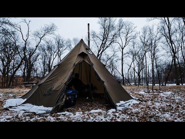 Hot Tent Winter Camping For The First Time