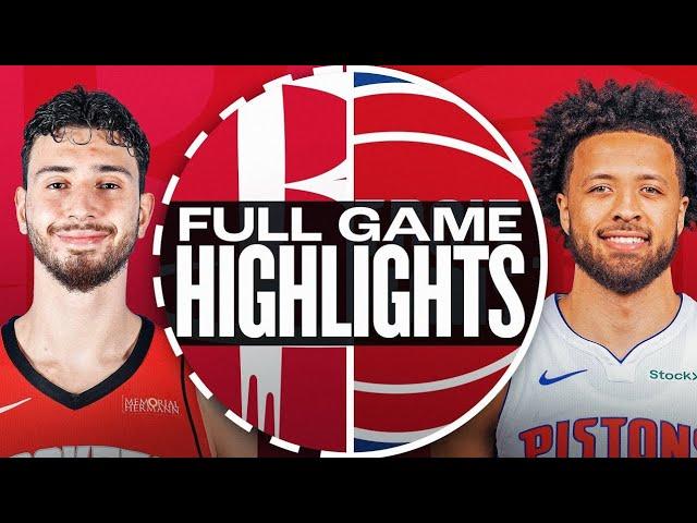 ROCKETS at PISTONS | FULL GAME HIGHLIGHTS | November 10, 2024