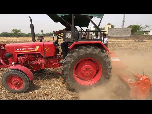 Mahindra 415 tractor Average 0.4 litter diesel in 8 feet rotavator