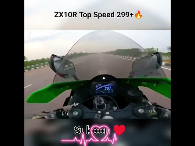 Ninja Zx10r Top Speed 299+ 2024 | Mood Off Crazy Ride #shorts #kawasaki #zx10r