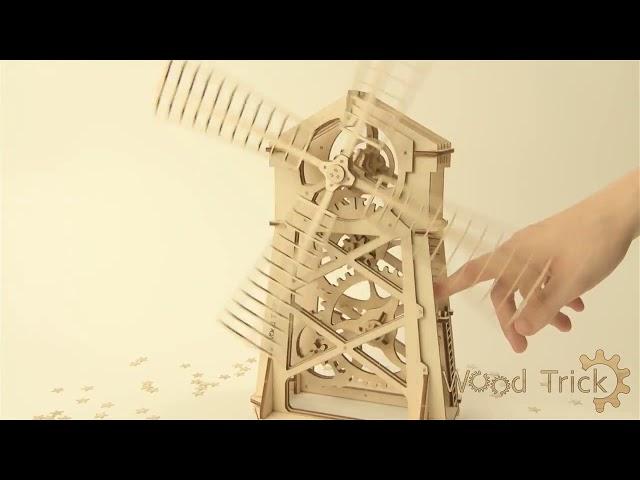 Механический конструктор 3D пазл Wood Trick Мельница