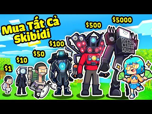 YUMMIE THỬ THÁCH 24H MUA TOÀN BỘ SKIBIDI TRONG MINECRAFT * YUMMIE SỞ HỮU SKIBIDI 