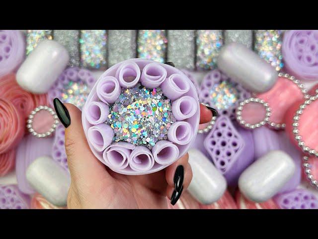 ASMR SOAPCompilation setCrushing soapCutting soap cubesFOAM&GLITTER&STARCH