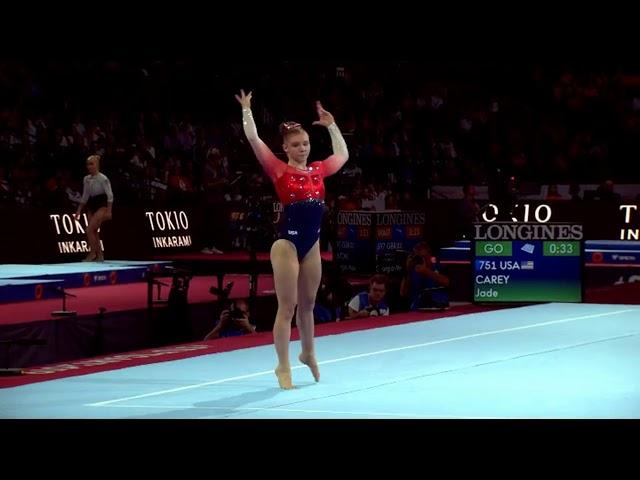 Jade Carey (USA) Floor Team Final 2019 Stuttgart World Championships