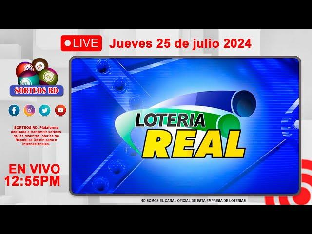 Lotería Real EN VIVO  | Jueves 25 de julio 2024 – 12:55 PM