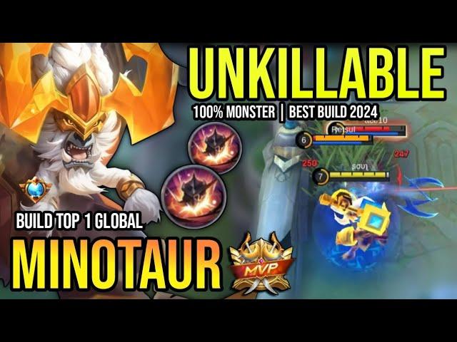 MINOTAUR BEST BUILD 2024 | BUILD TOP 1 GLOBAL MINOTAUR GAMEPLAY | MOBILE LEGENDS