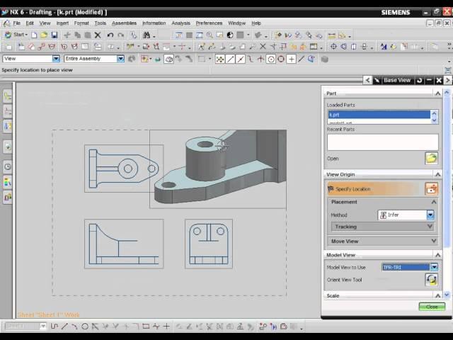 Unigraphics NX Drafting training tutorial