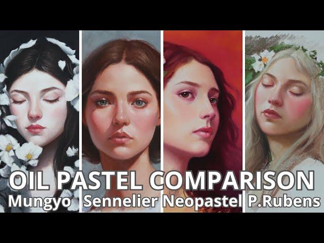 Oil pastel brand comparison || Sennelier, Neopastel, Mungyo, Paul Rubens