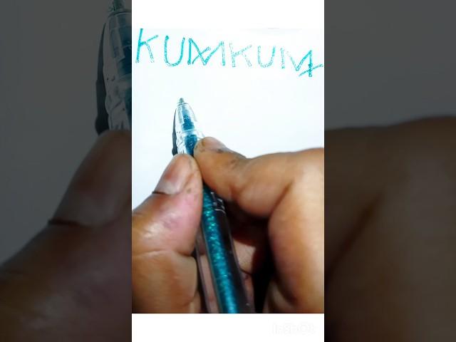 How To Draw KUMKUM Name Logo #shotrs #viralshorts #logo #viralvideo #kumkum #artkingdebjit