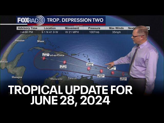 Tropical Update: Models show tropical depression could become named tropical storm