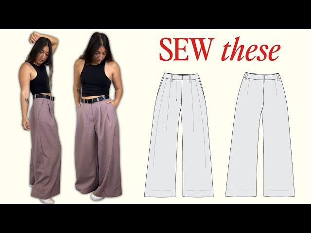 How to Sew Wide Leg Trousers - Tapioca Trouser Tutorial