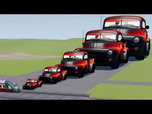 Big & Small Halloween Car vs Train | BeamNG Drive | BimTestCrash