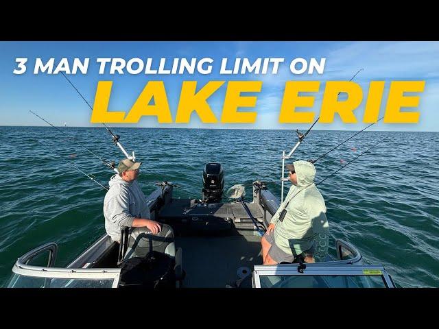 LAKE ERIE Walleye Trolling - 3 MAN LIMIT | Lake Erie Walleye Fishing