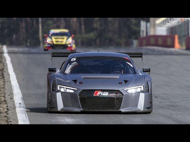 4x Audi R8 LMS Ultra, 991 cup, Leon TCR, Golf TCR testing (2017-03-16 Zolder)