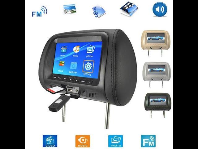 Car Headrest DVD Player Universal 7 Inch Monitor Rear Seat