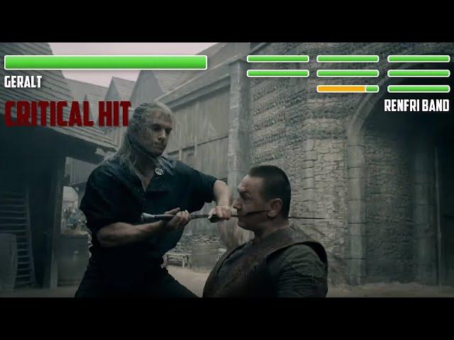 Geralt vs. Renfri Band WITH HEALTHBARS | Fight Scene | HD | The Witcher