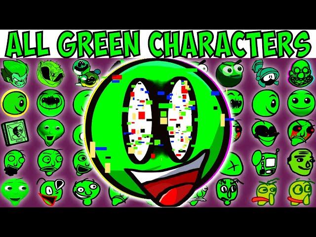 ALL GREEN CHARACTERS | FNF Character Test | Gameplay VS Playground