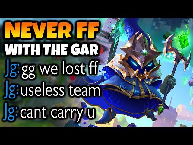 My Challenger teammate said to ff, but you never surrender with The Gar (Veigar)