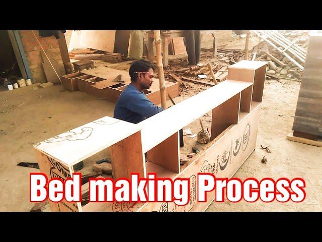 Plywood box bed making | Double box bed making by @interior gyaan