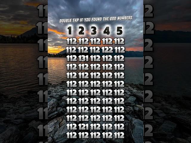 Double tap if you find the odd numbers! Only 1 % find all 3! #quiz  #education