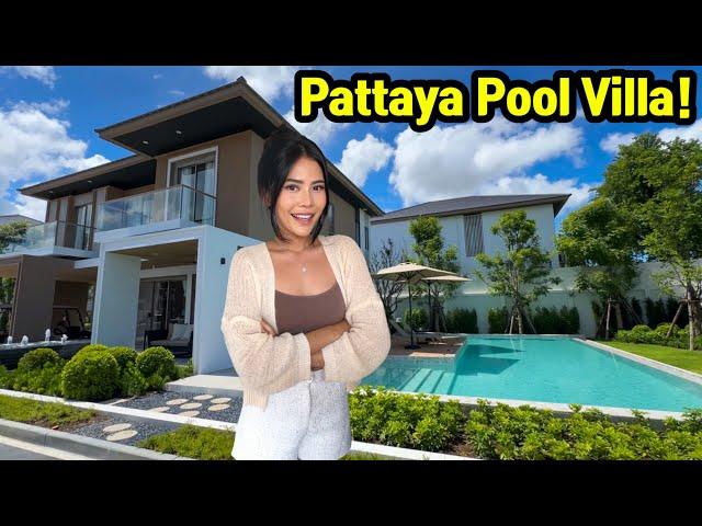 Touring a Beautiful Grand 2-Story Pool Villa in Pattaya, Thailand!