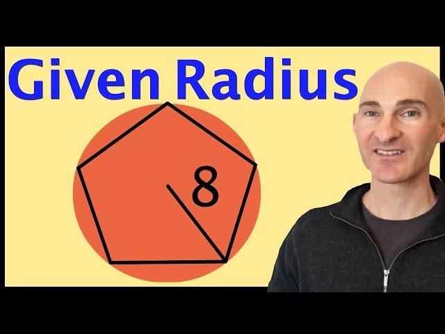 Find the Area of Regular Polygon Given Radius