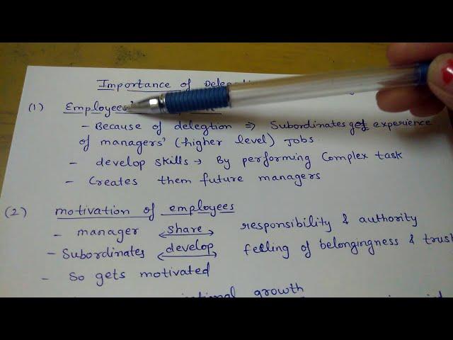 Importance of Delegation of Authority || class 12 bst || business organisation & management