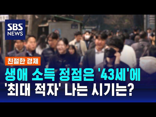 생애 소득 정점은 '43세'에…'최대 적자' 나는 시기는? / SBS / 친절한 경제