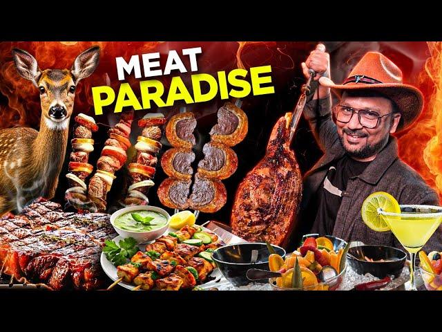 Best Meat Buffet Ever | Deer Meat, Lamb Leg, Grilled Prawns, Smoked Ribs, Fish | Brasa de Brazil