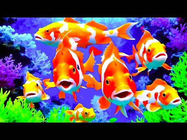 Aquarium 4K VIDEO (ULTRA HD) - Amazing Beautiful Coral Reef Fish - Sleep Relaxing Meditation Music.