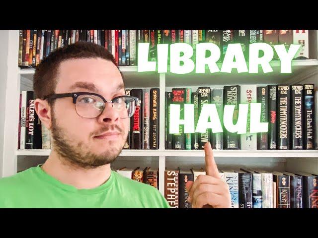 BIG library book haul || thriller, horror, sci-fi