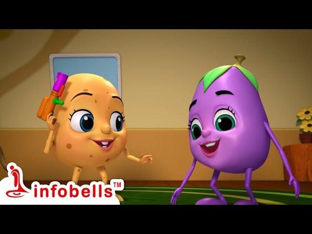 Aloo Kachaloo Beta Kahan Gaye They | Hindi Rhymes for Children | Infobells