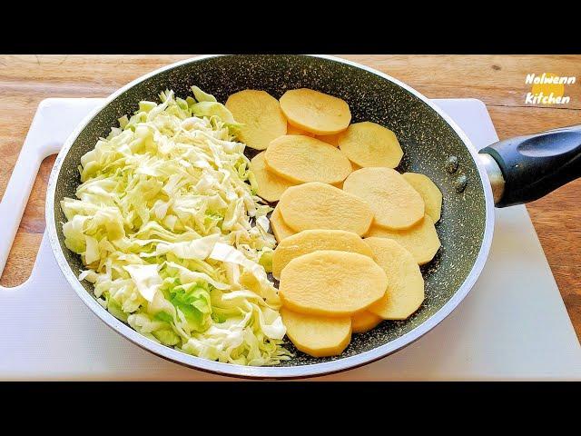 Cabbage With Eggs Tastier Then Meat! Simple Healthy Breakfast Recipe | Nolwenn Kitchen