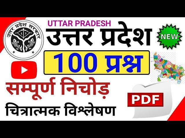 सम्पूर्ण उत्तर प्रदेश का बाप वीडियो 100 प्रश्न | uttar pradesh top 100 mcq | up gk top 100 | upgk