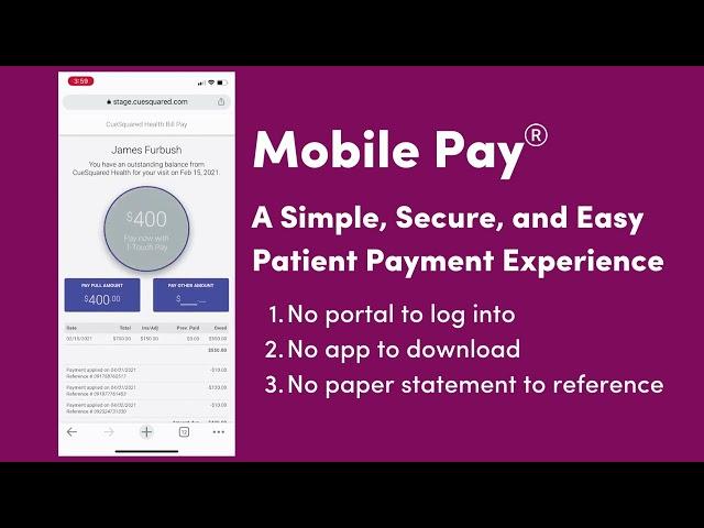 AccessOne Mobile Pay Patient Payment Experience Demo