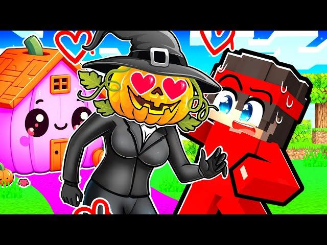 Pumpkin Woman has a CRUSH on ME in Minecraft!