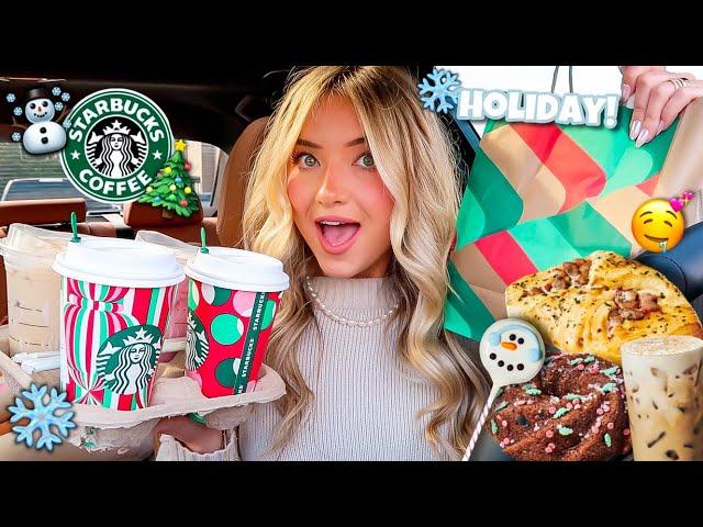 Trying Starbucks 2024 HOLIDAY Menu! (spoiler: they SLAYED)