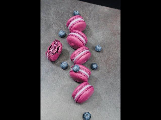 Blueberry Macarons  #asmr #recipe #giallozafferanolovesitaly