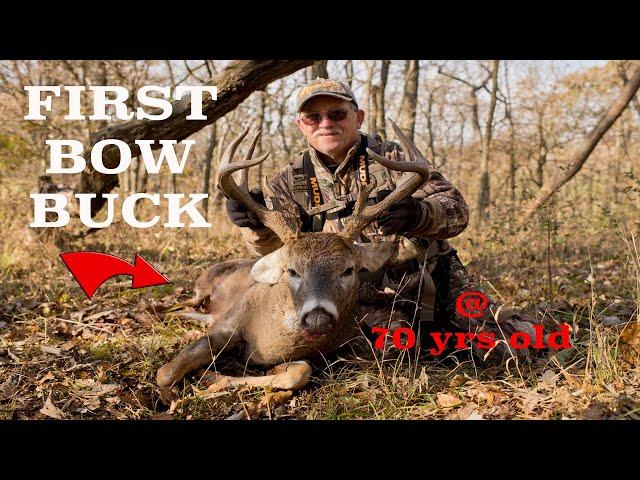 FIRST BUCK With A Bow at 70 Years Old